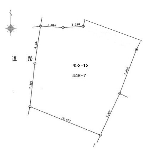 奥野３丁目４４８番地7 間取図・土地図