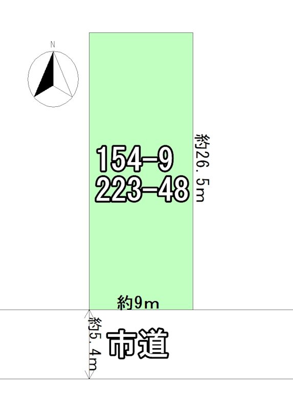 岡造道2丁目　土地 間取図・土地図