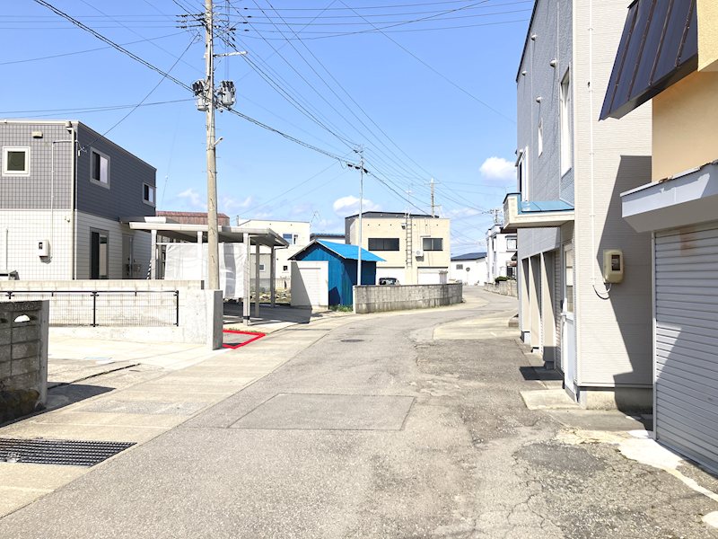 安田字近野　土地 現地写真（前面道路含む現地写真）