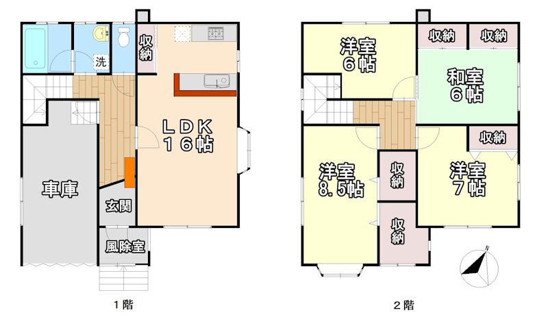 桜川4丁目　住宅 間取図・土地図