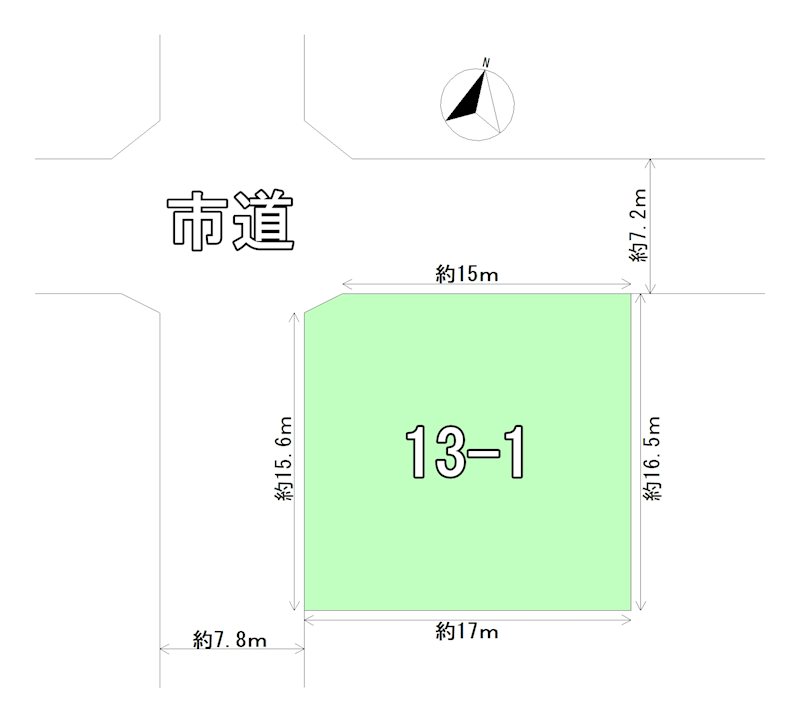 栄町1丁目　土地 間取図・土地図