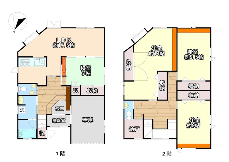 中央4丁目　住宅 間取図・土地図
