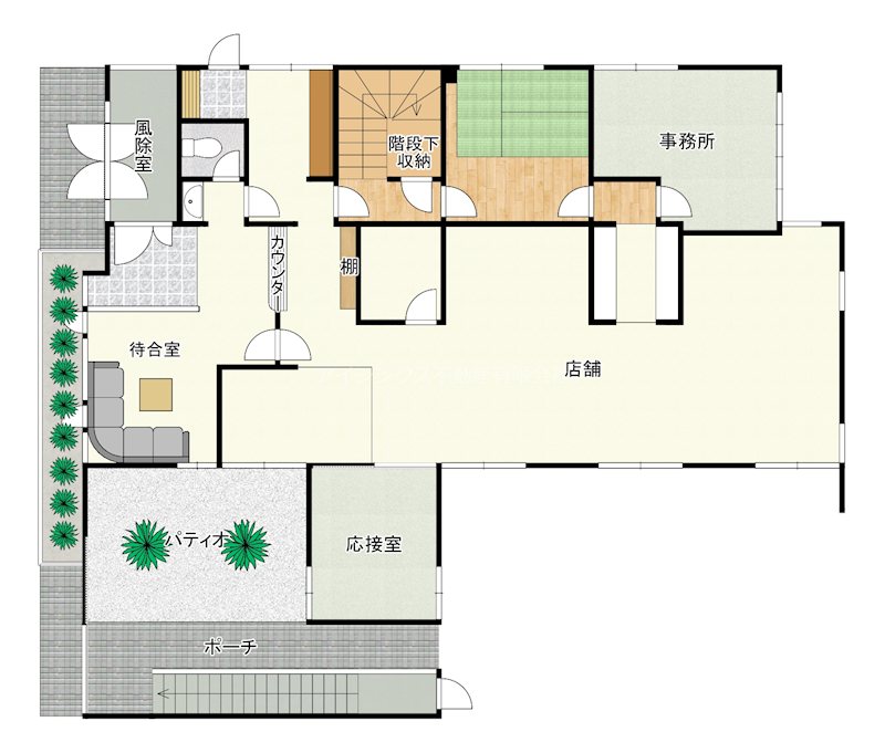 浜店舗併用住宅 間取図・土地図
