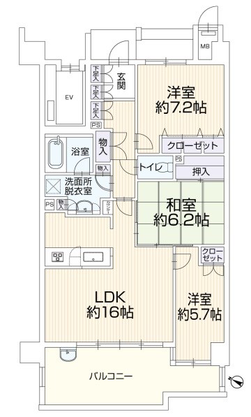 アイランドシティ照葉テラス3番館 間取り図