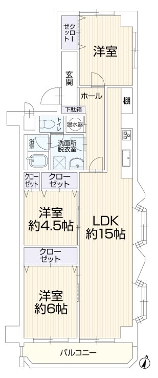 ライオンズマンション赤坂 間取り図