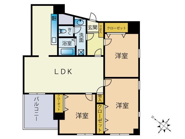 東峰マンション渡辺通 間取り図