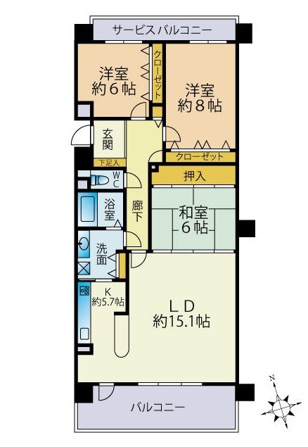 ロイヤルシャトー小笹 間取り図