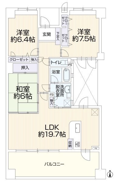 ネアシティ・ガーデン西の丘 間取り図