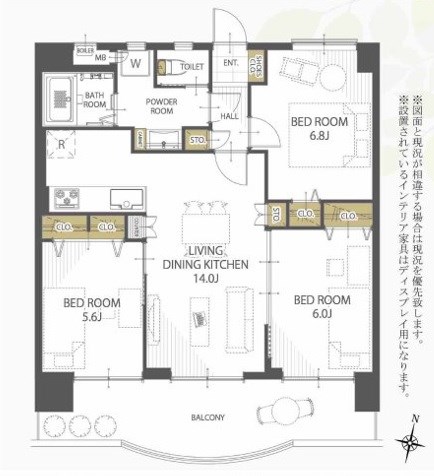 ライオンズマンション西新第2 間取り図