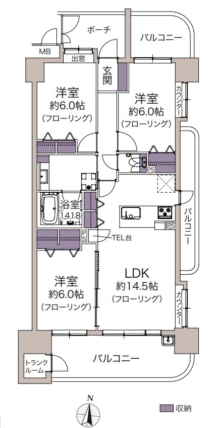 エンゼルハイム鳥飼中央 間取り図