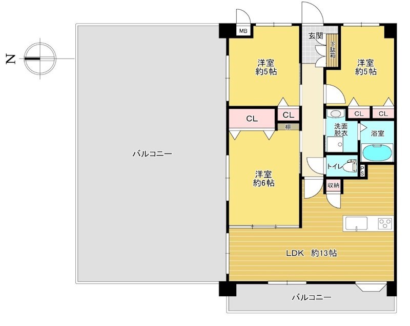 ホルトハイム花畑Ⅱ 間取り図