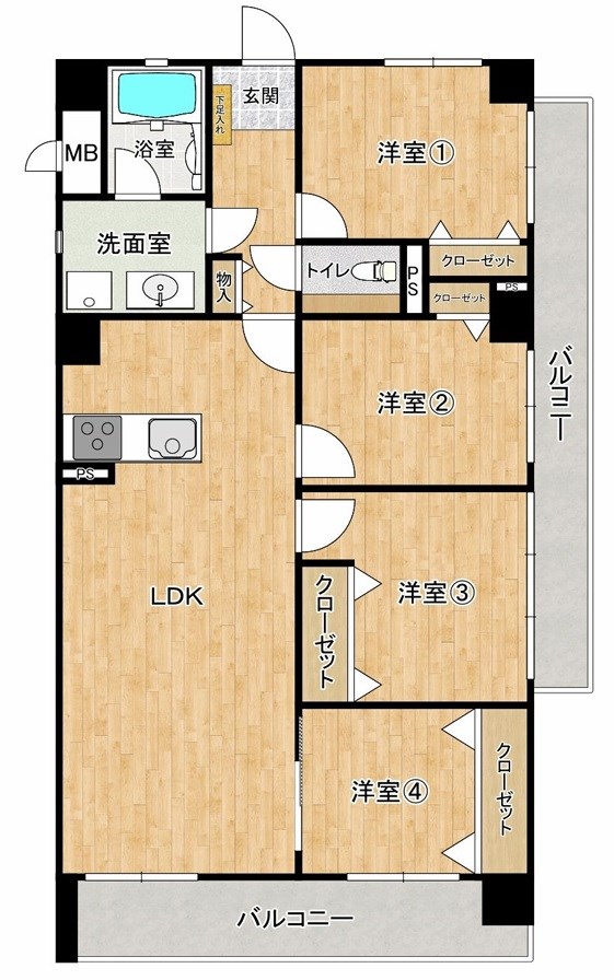 ロマネスク春日弥生 間取り図