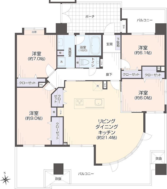 アンピール・マキシム大濠 間取り図