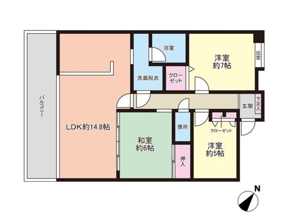 グランド・ルー博多南ガーデネッセ 間取り図