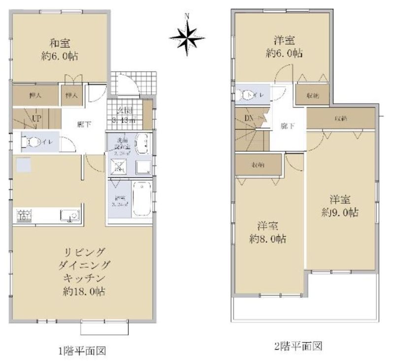【非公開】藤沢市湘南台６丁目　中古戸建 間取図・土地図