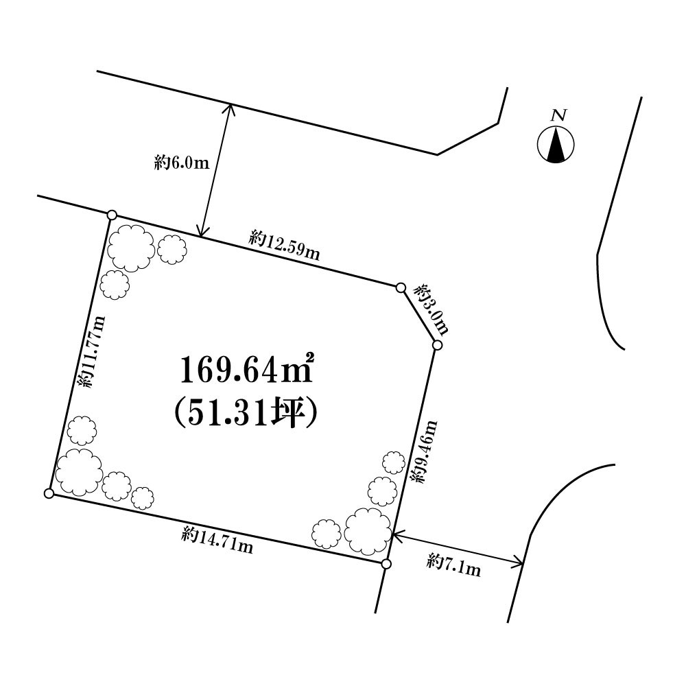価格変更!!!藤沢市石川２丁目　売地 間取図・土地図