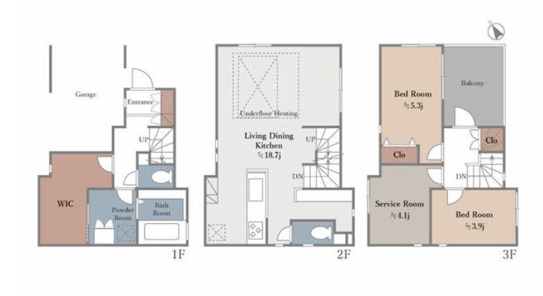 【非公開】茅ヶ崎市菱沼３丁目　中古戸建 間取図・土地図