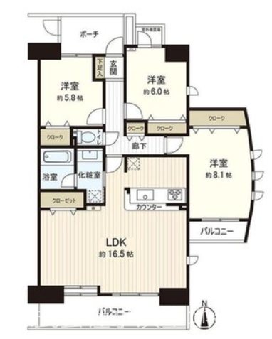 ダイアパレス茅ヶ崎南湖 間取図・土地図
