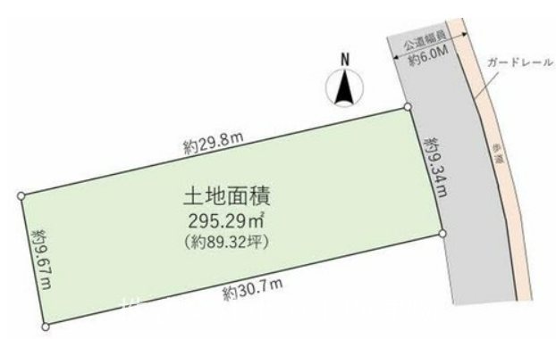 【非公開】藤沢市善行１丁目　売地 間取図・土地図