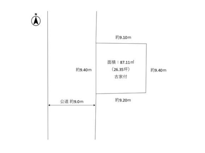 【非公開】茅ヶ崎市萩園　売地 間取図・土地図