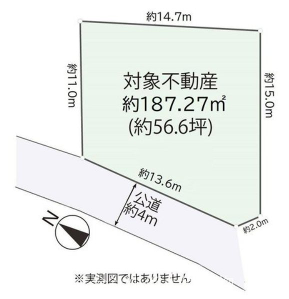 【非公開】藤沢市鵠沼藤が谷２丁目　売地 間取図・土地図