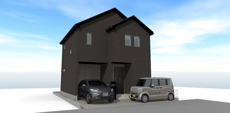 価格変更!!!【新築分譲住宅】茅ヶ崎市松が丘1丁目戸建 完成予想図（外観）