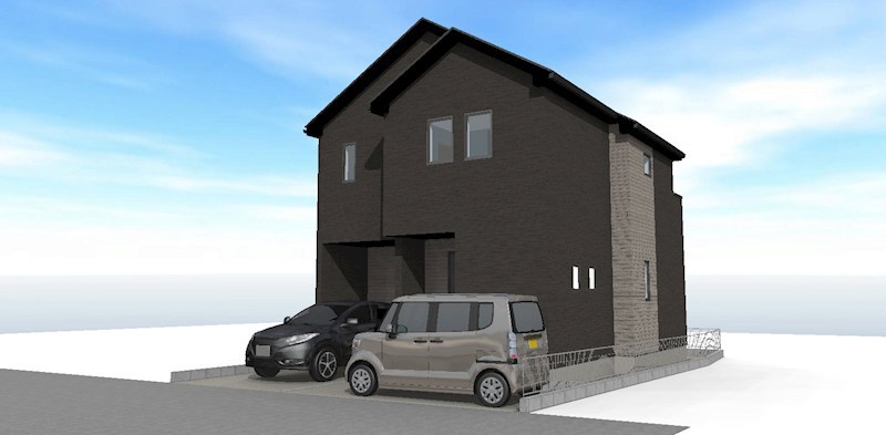 価格変更!!!【新築分譲住宅】茅ヶ崎市松が丘1丁目戸建 完成予想図（外観）