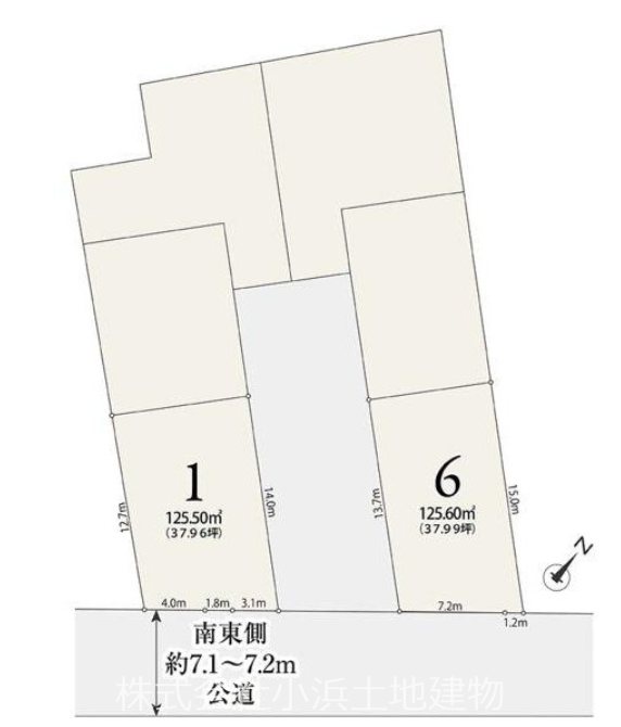 【非公開】藤沢市辻堂東海岸１丁目　売地　１区画 間取図・土地図