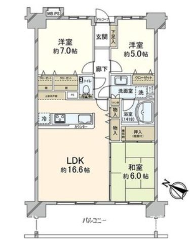 【非公開】リステージ茅ヶ崎ツインマークスイーストエア 間取図・土地図