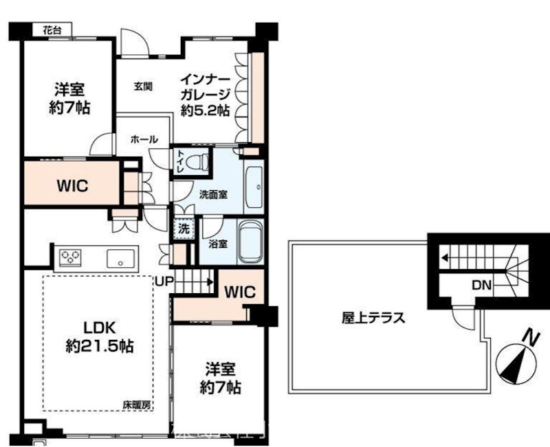 【非公開】クリオ茅ヶ崎中海岸グランシック 間取図・土地図