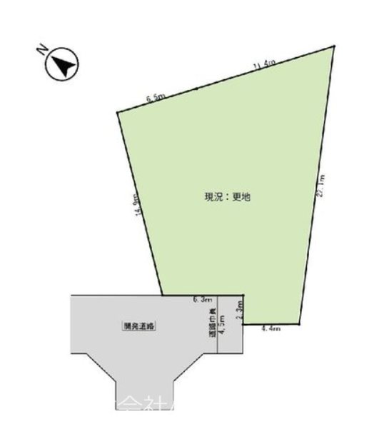 茅ヶ崎市萩園　売地 間取図・土地図