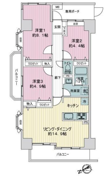 【非公開】シーサイド片瀬江ノ島 間取図・土地図