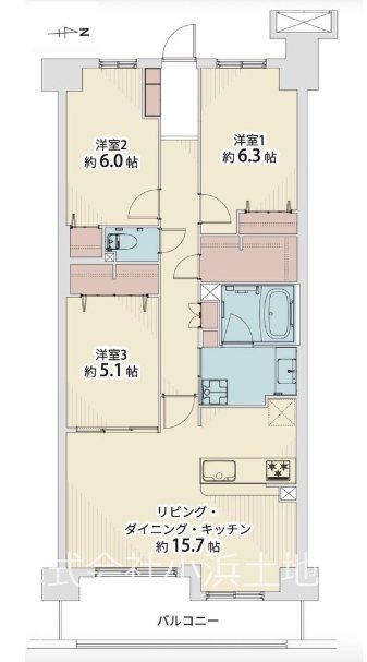 【非公開】グランシティ湘南海岸Ⅱガレリア・プラージュ 間取図・土地図