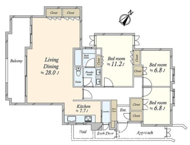 【非公開】中銀茅ヶ崎マンション 間取図・土地図