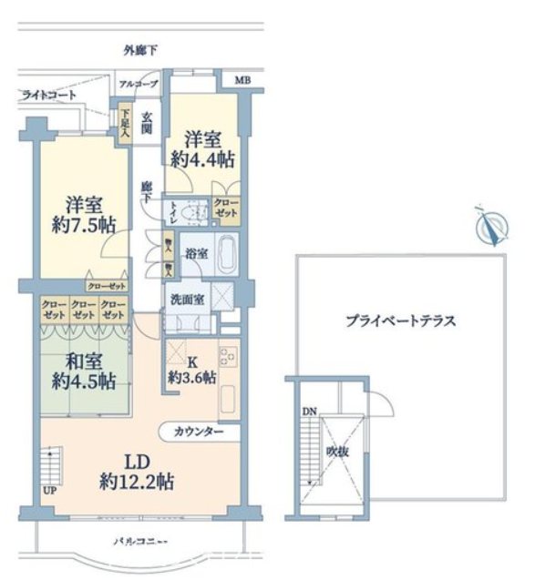 【非公開】ハウス鵠沼海岸 間取図・土地図