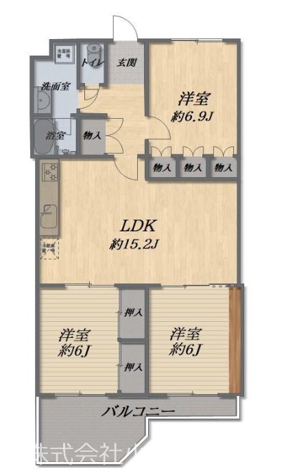 【非公開】ドルミ藤沢　Ｄ棟 間取図・土地図