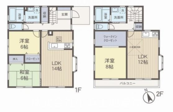【非公開】藤沢市遠藤　中古戸建 間取図・土地図