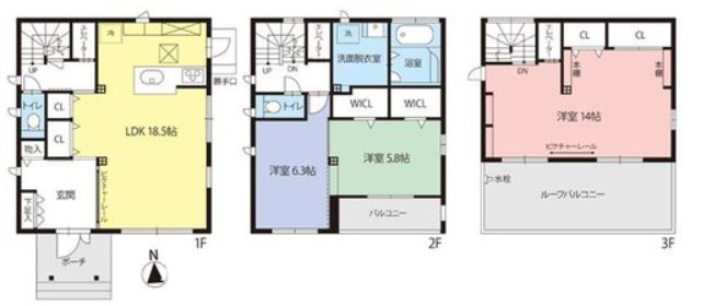 【非公開】茅ヶ崎市出口町　中古戸建 間取図・土地図