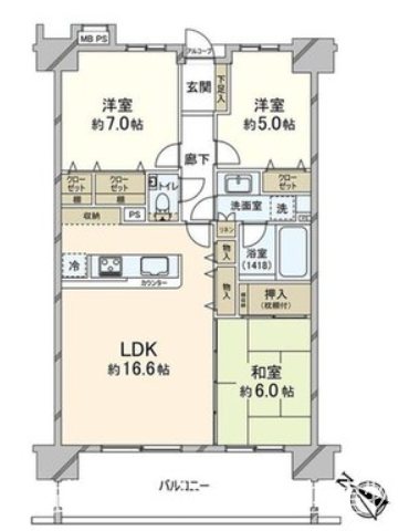 【非公開】リステージ茅ヶ崎ツインマークスウエストエア 間取図・土地図