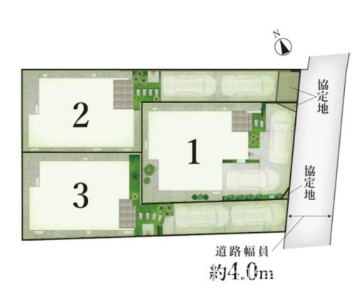 藤沢市本鵠沼４丁目　新築戸建　２号棟 間取図・土地図