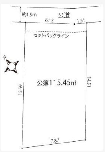 【非公開】茅ヶ崎市南湖１丁目　売地 間取図・土地図