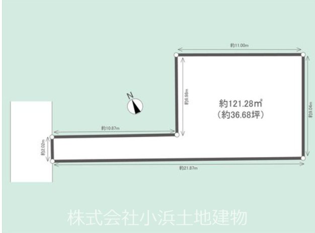 【非公開】茅ヶ崎市茅ヶ崎　売地 間取図・土地図