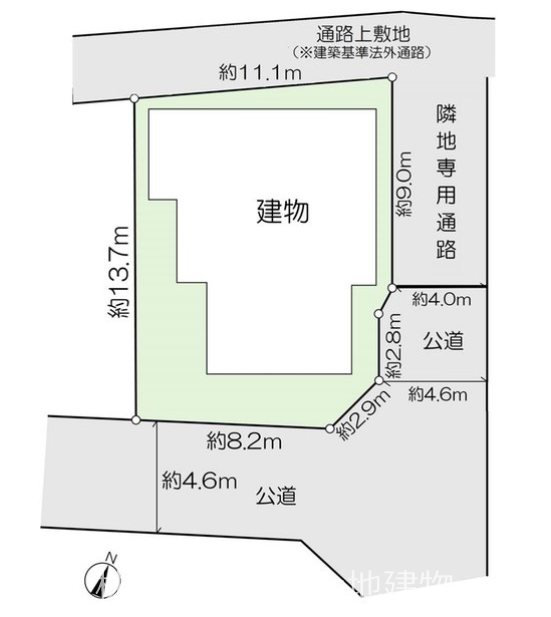 【非公開】茅ヶ崎市常盤町　中古戸建 全体区画図