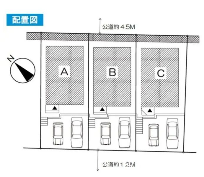 【非公開】藤沢市大鋸　新築戸建　Ｂ号棟 全体区画図