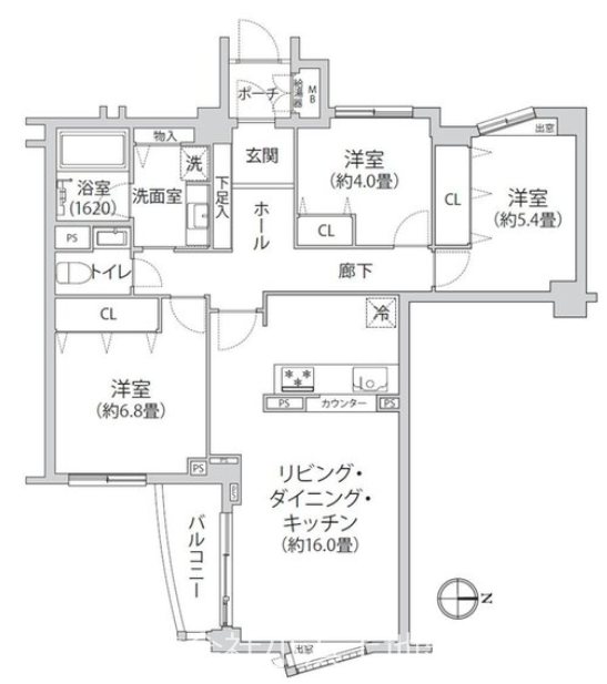グランドメゾン鵠沼海岸 間取図・土地図