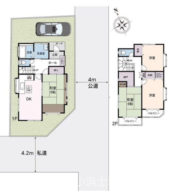 【非公開】茅ヶ崎市矢畑　中古戸建 全体区画図