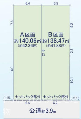 【非公開】藤沢市片瀬海岸２丁目　売地　Ｂ区画 間取図・土地図