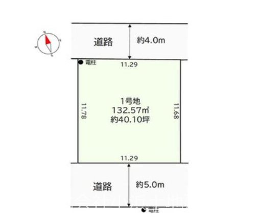 【非公開】藤沢市高倉　売地 間取図・土地図