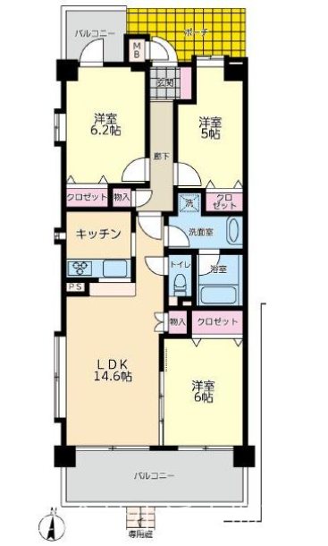 【非公開】グレイス茅ヶ崎中海岸 間取図・土地図