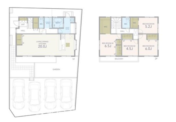 【非公開】藤沢市用田　中古戸建 間取図・土地図